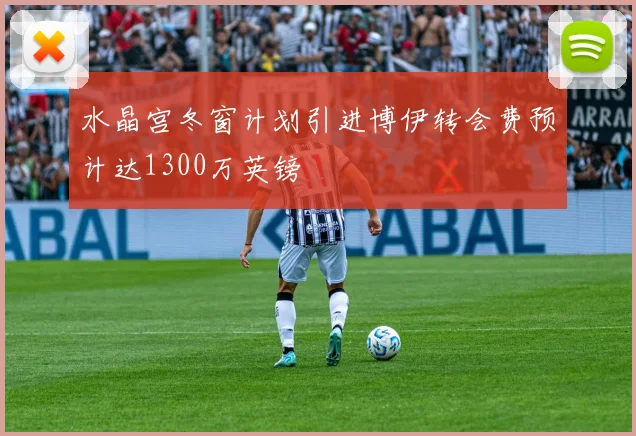 水晶宫冬窗计划引进博伊转会费预计达1300万英镑